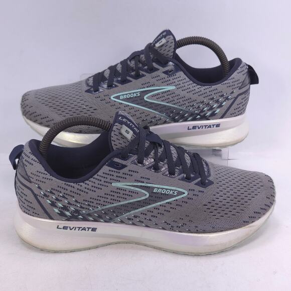 Brooks Levitate 5 Athletic Running Shoe Womens Size 9 1203571B069 Gray White - Picture 6 of 10